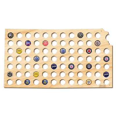 Kansas Beer Cap Map - Large